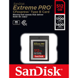SanDisk 512GB Extreme PRO CFexpress Card Type B
