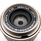 Pre-Owned Leica 35mm f2 Summicron-M ASPH. "Titanium" #3886769