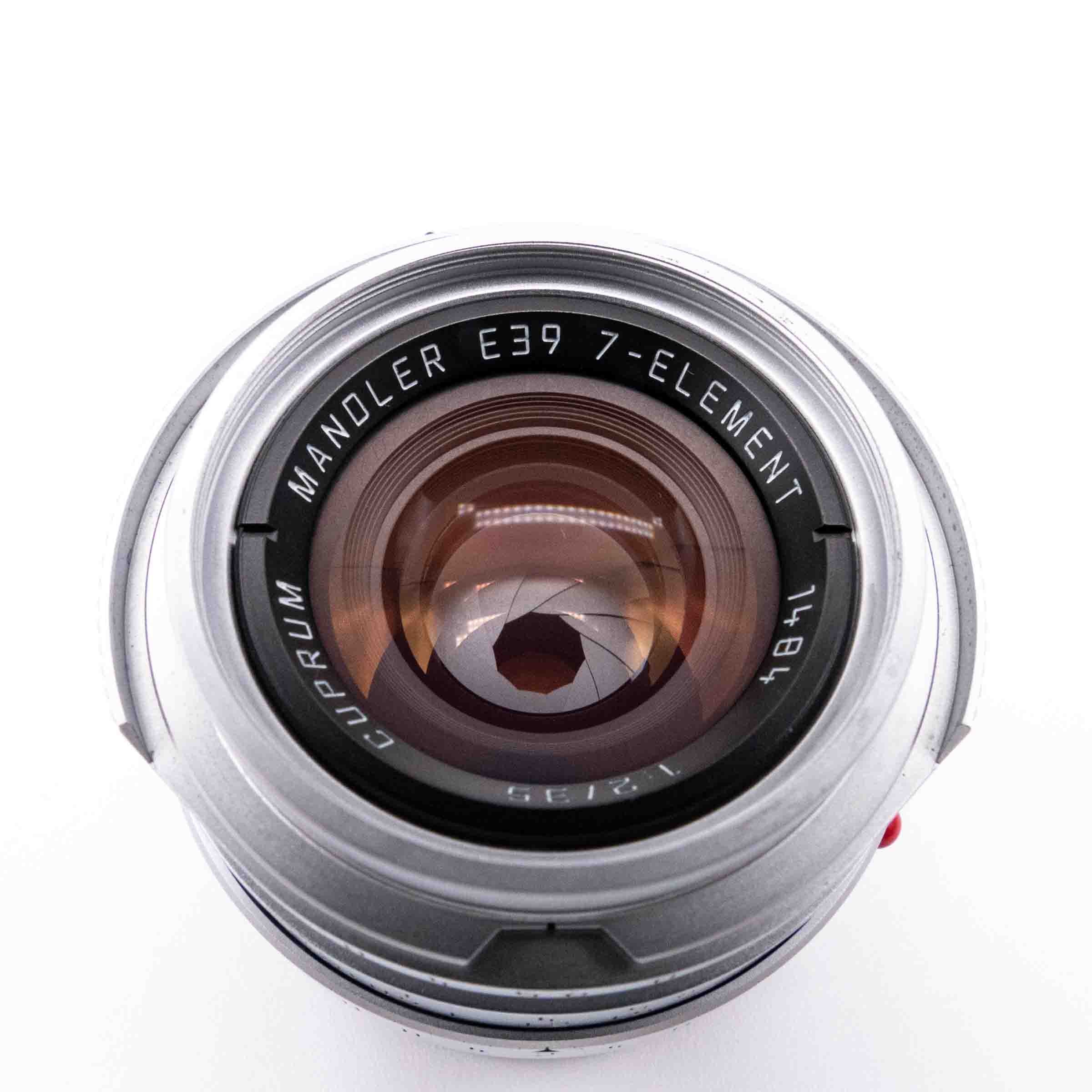 Used Mandler 35mm F2 “7 elements” (Chrome-plated Brass