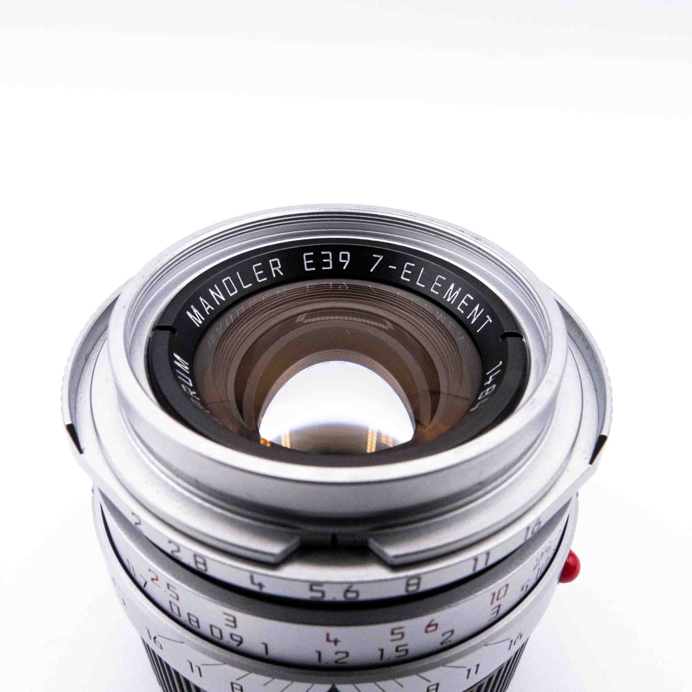 Used Mandler 35mm F2 “7 elements” (Chrome-plated Brass